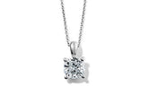 Cushion Diamond Pendant in Platinum